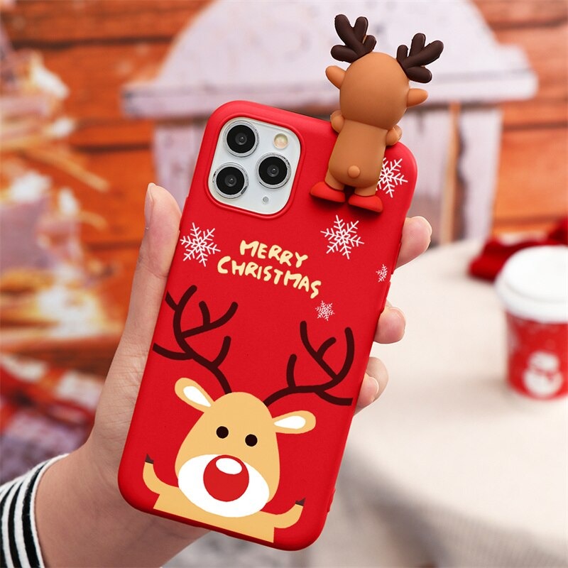 Funda navideña de silicona de alta protección para iPhone