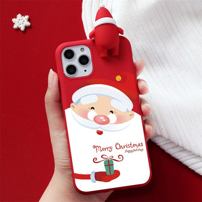 Funda navideña de silicona de alta protección para iPhone