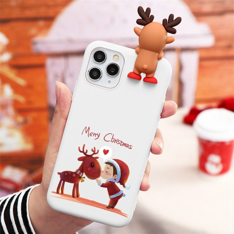 Funda navideña de silicona de alta protección para iPhone