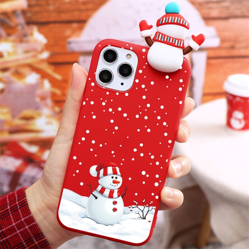 Funda navideña de silicona de alta protección para iPhone