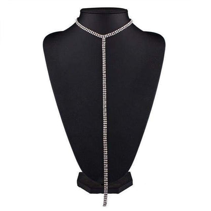 Strass paillette doré argenté élégant ras du cou - Argent Unique - Choker Necklaces