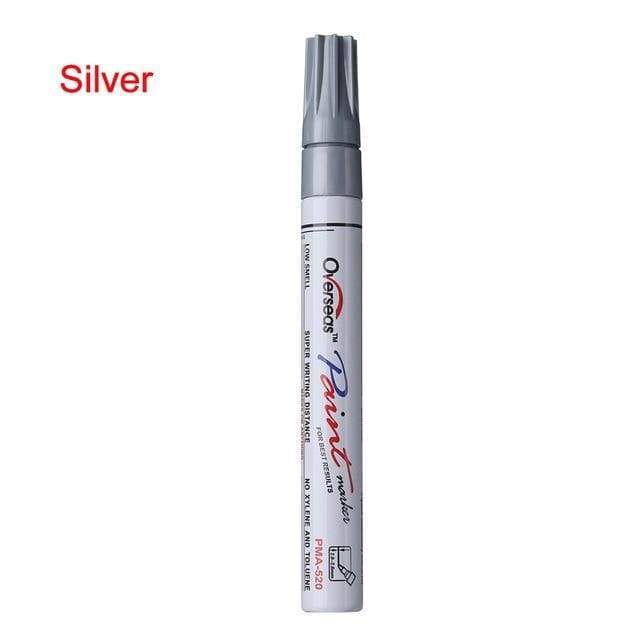 Stylo de peinture de pneu de voiture - Argent - Car Stickers