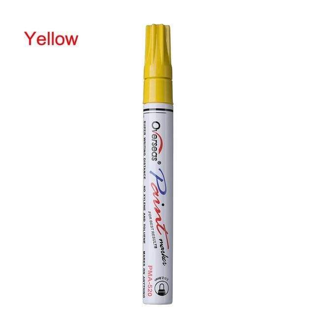 Stylo de peinture de pneu de voiture - Jaune - Car Stickers
