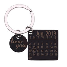 Charger l&#39;image dans la galerie, Porte clé calendrier personnalisé Key Chains Noir M001 
