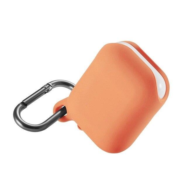 4en1 Étui silicone étanche pour Airpods Écouteurs Orange 