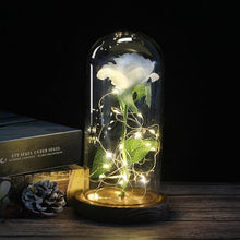 Charger l&#39;image dans la galerie, Rose Enchantée Artificielle Artificial &amp; Dried Flowers Blanc gris 
