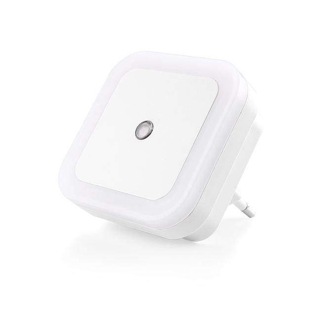 Veilleuse de nuit LED photosensible automatique - Carré blanc / EU Type - Night Lights