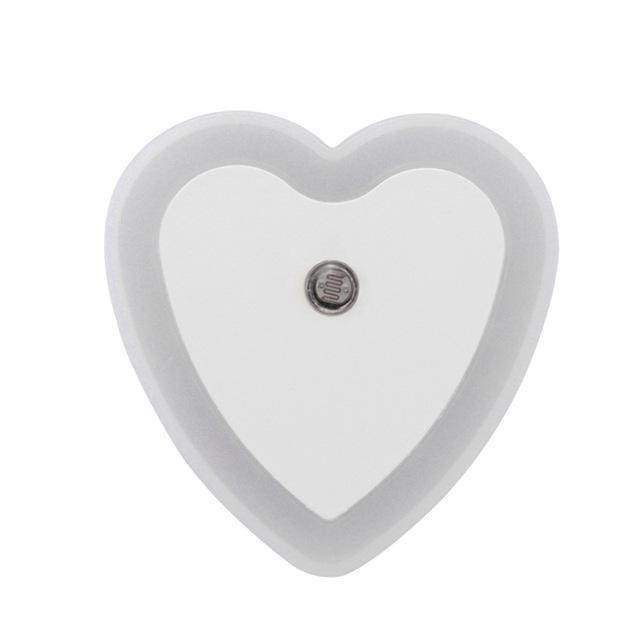 Veilleuse de nuit LED photosensible automatique - Coeur blanc / EU Type - Night Lights